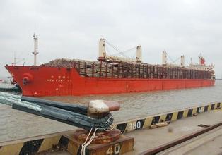 江苏常熟港进口木材纸浆保持稳步增长