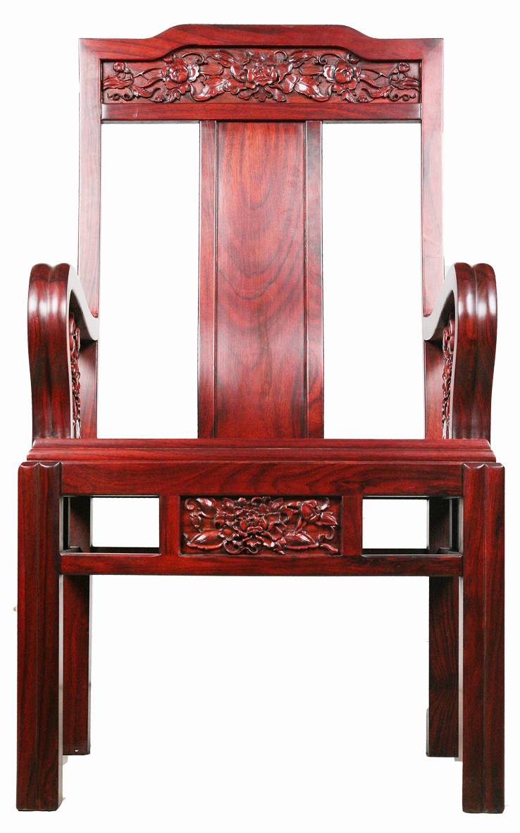 航管红木 餐台扶手椅（88型牡丹花）专利号：ZL 2010 3 0298929.X