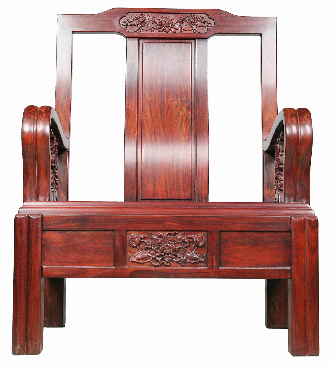 航管红木 沙发椅（88型牡丹花）专利号：ZL 2010 3 0298998.0