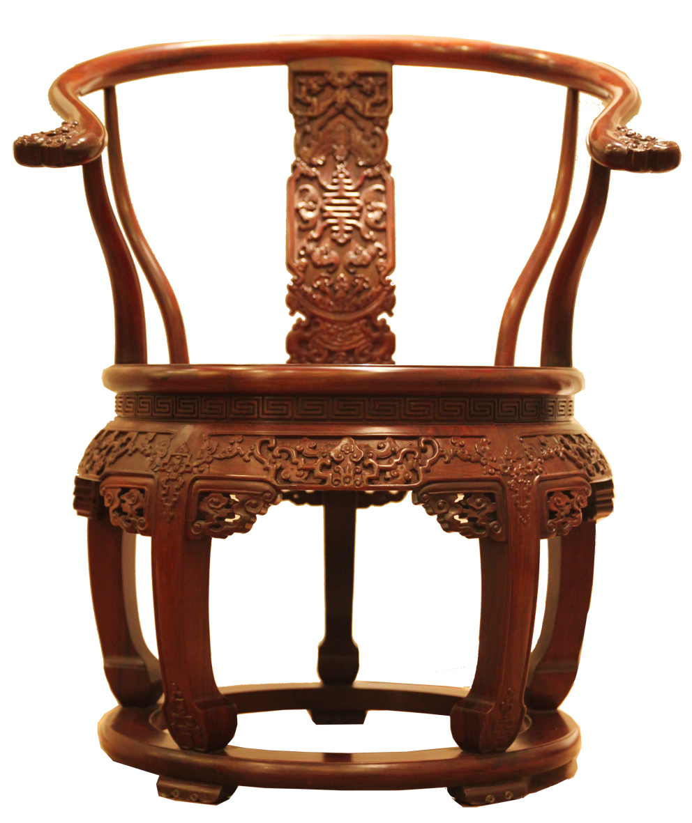 航管红木 茶台椅（雕狮）专利号：ZL 2010 3 0505800.1