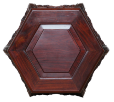 航管红木  方台凳（六角） 专利号：ZL 2011 3 0358020.3