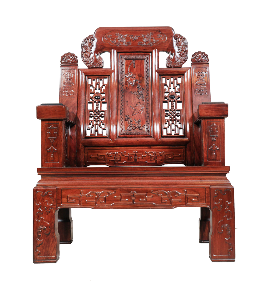 明绮红木     沙发椅（祥和如意） 专利号： ZL 2011 3 0070081.X