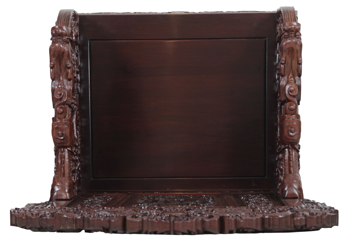 万新红木 单人沙发（百龙） 专利号： ZL 2011    3   0205342.4