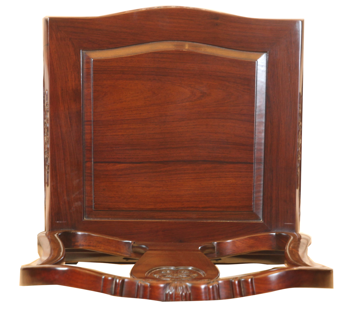 艺尊轩红木   圆台椅（2011型灵芝） 专利号： ZL2012   3  0095275.X