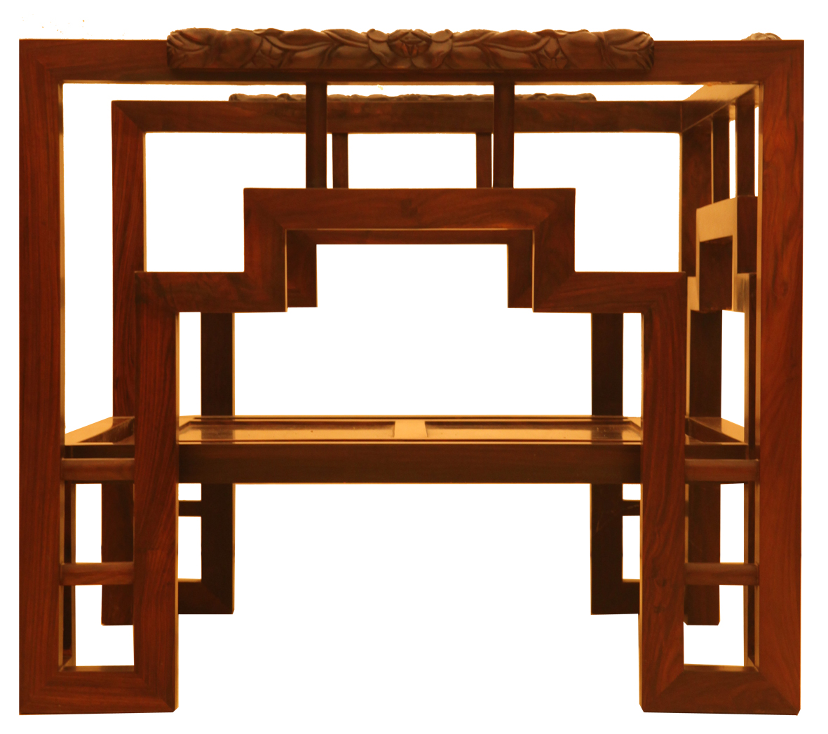 艺尊轩红木    单人沙发（2001型玫瑰花软座） 专利号： ZL   2012    3    0126840.4