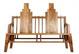 艺尊轩红木    双人沙发（我横我竖） 专利号： ZL 2013    3     0186333.4
