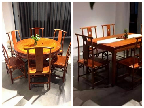 你家适合放红木长桌还是圆桌？